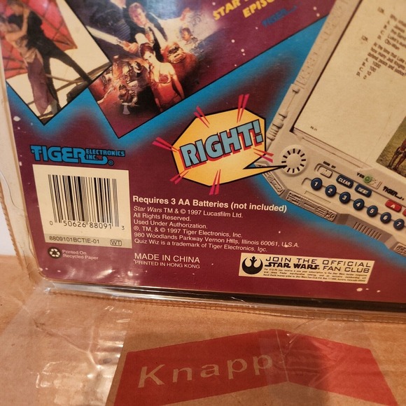 Star Wars Quiz Wiz Electronic Question and Answer Game (Tiger Elecronics,1997) - Picture 5 of 5